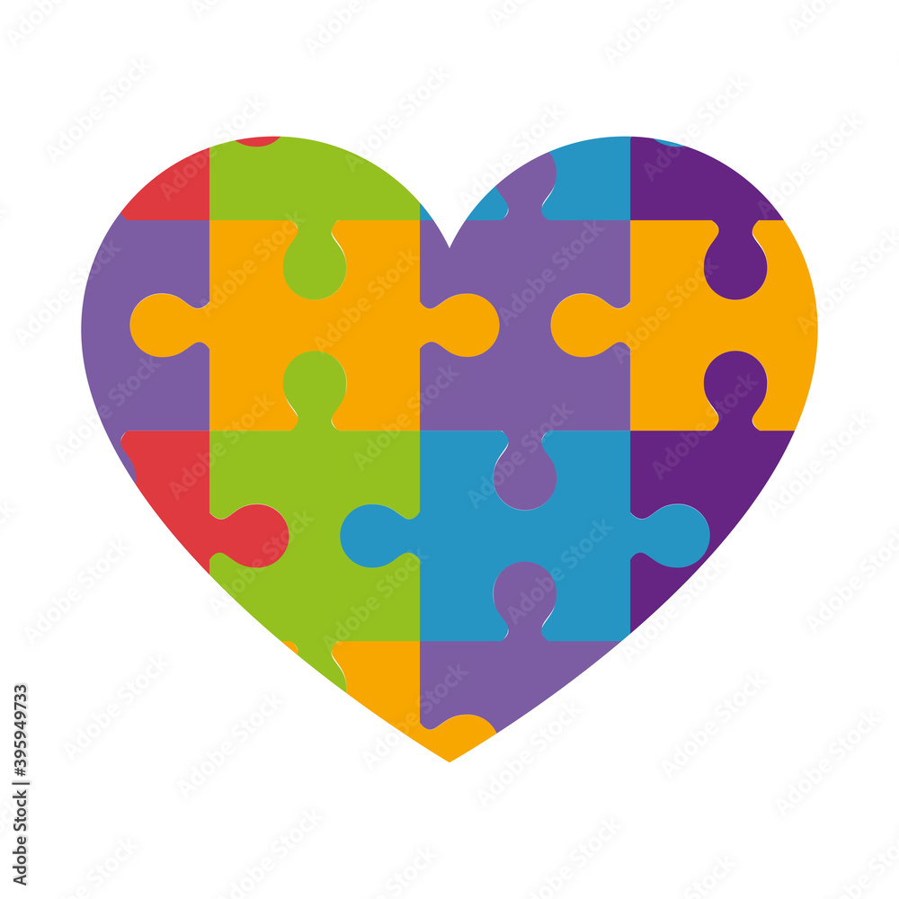 heart with puzzle pieces icon vector illustration design heart with puzzle pieces icon vector illustration design