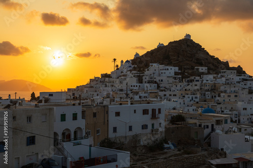 View of the traditional, white, old buildings in Chora, Ios, Greece. © Tomasz Wozniak