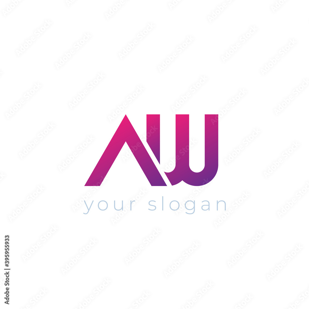 AW letters logo, monogram vector design AW letters logo, monogram vector design
