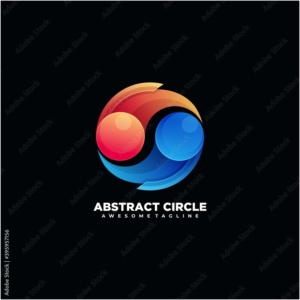 Abstract circle colorful logo design Abstract circle colorful logo design