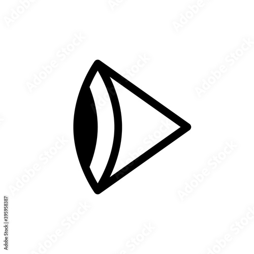 Eye side icon, vector illustration