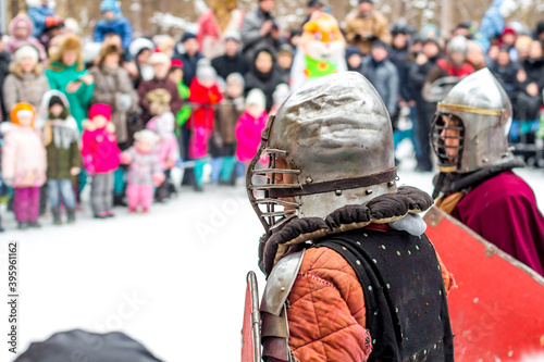 Military historical reconstruction on the holiday 