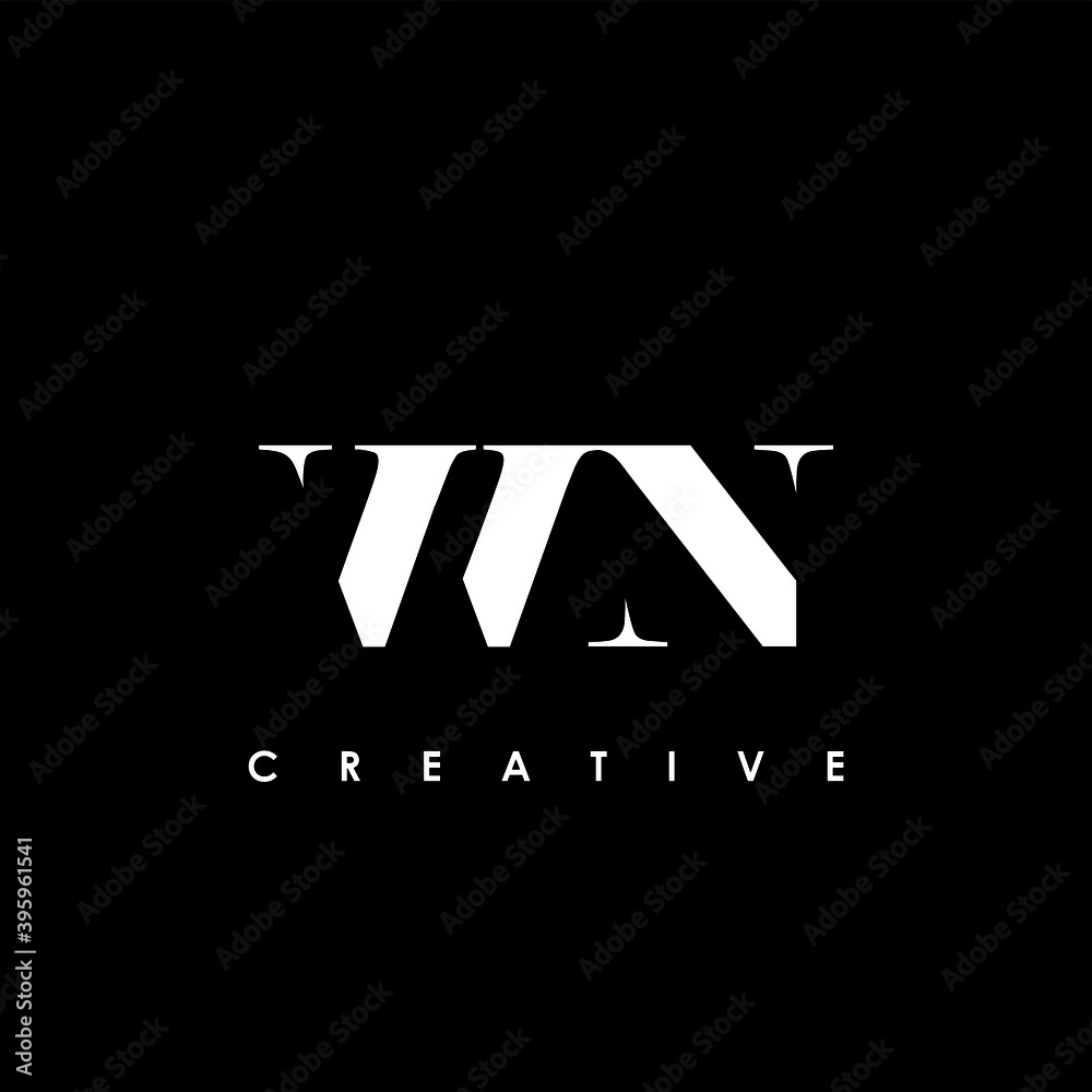 Fototapeta premium WN Letter Initial Logo Design Template Vector Illustration