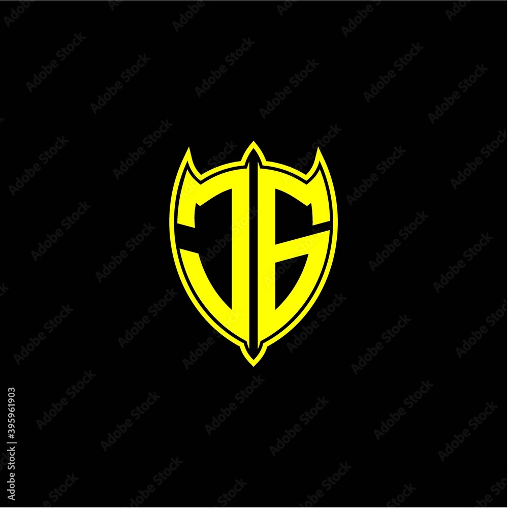 the initial letter of the shield logo J G is yellow. the initial letter of the shield logo J G is yellow.