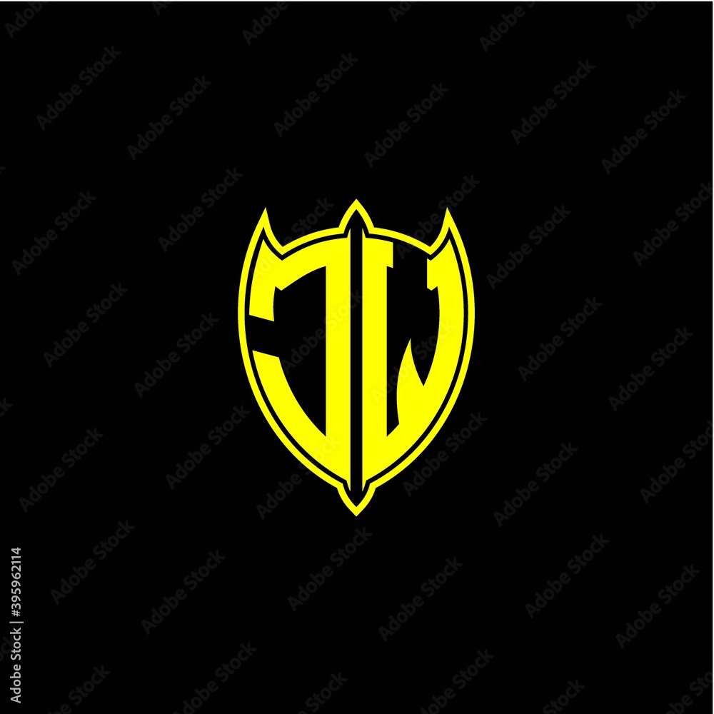 the initial letter of the shield logo J W is yellow. the initial letter of the shield logo J W is yellow.