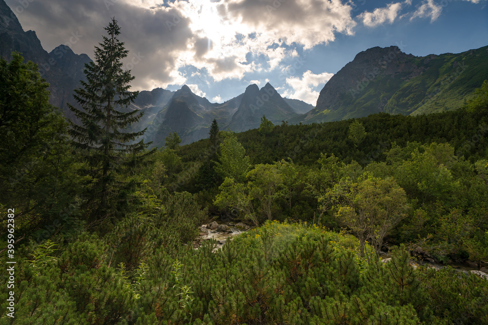 Fototapeta premium Dolina Zeleneho plesa - High Tatras, Slovakia