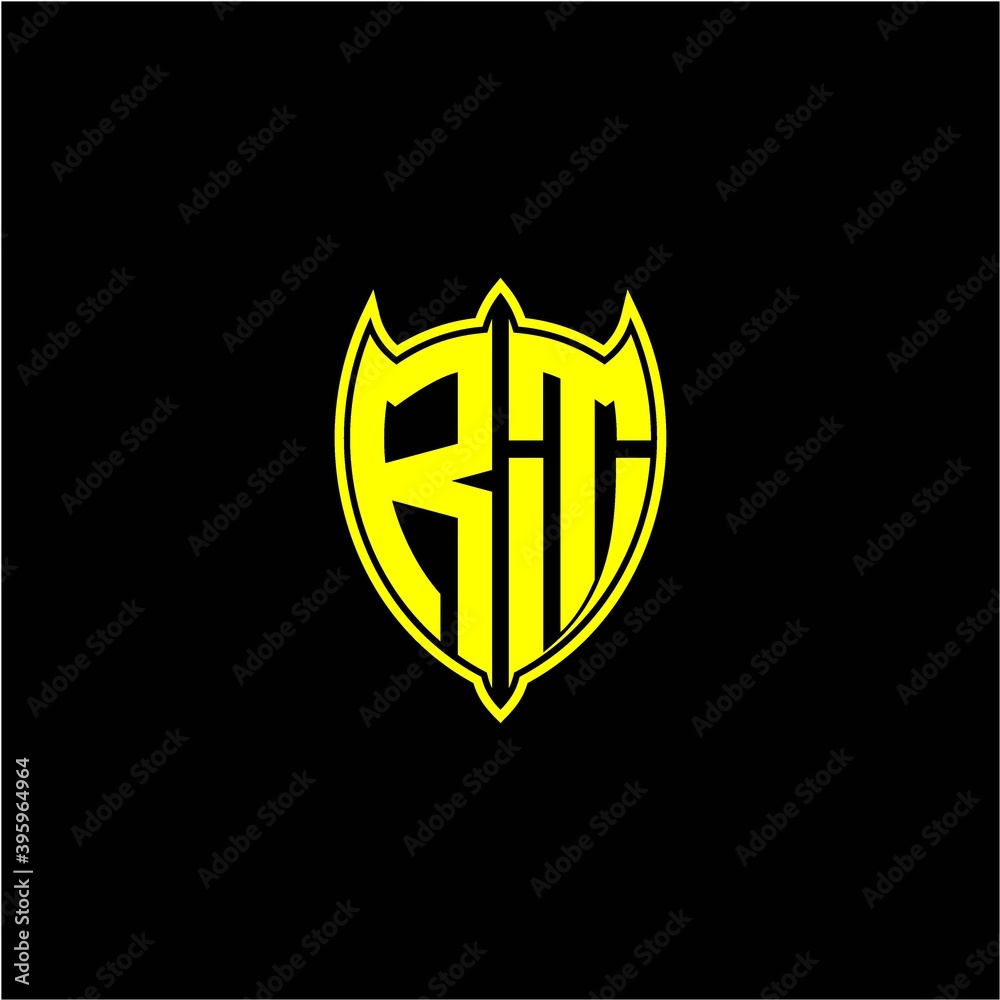the initial letter of the shield logo R T is yellow.