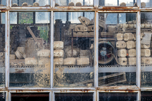 View from a woodworking factory