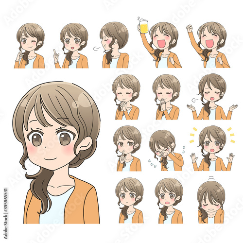 女性表情セット1