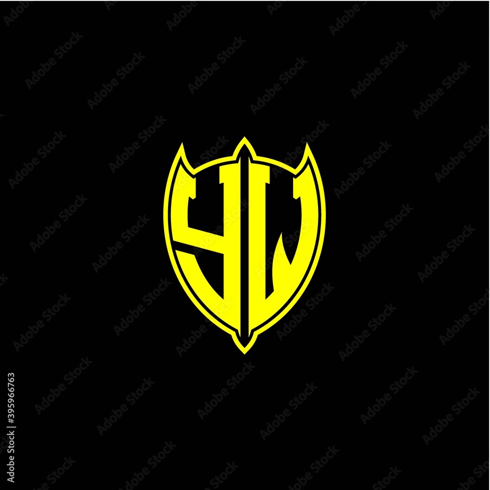 the initial letter of the shield logo Y W is yellow. the initial letter of the shield logo Y W is yellow.