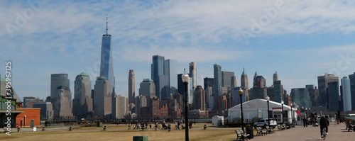 Manhattan Skyline from Liberty State Park Playground in NewJersey, New York City