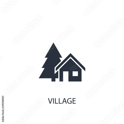 Spruce tree with house icon