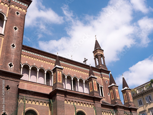 Beautiful Architectural details in the city of Turin in Piedmont Italy photo