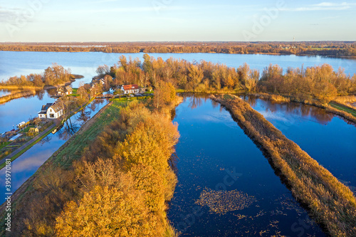 Aerial from the Ankeveense Plassen in the Netherlands