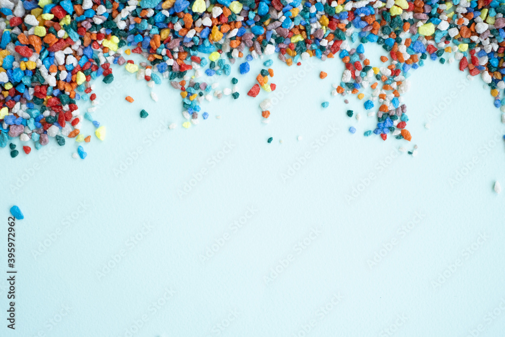 Fototapeta premium mock up background. empty space for your text. Colored stones. background small stones
