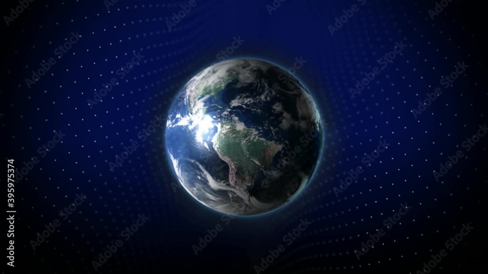 earth, with a blue screen moving dots
earth, with a blue screen moving dots