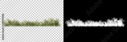 Obraz na plátně Background illustration of green field of grass with flowers