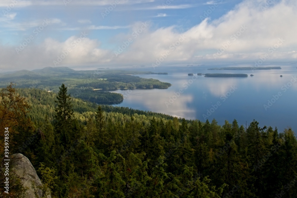 View of Pielinen Lake in Koli National Park, North Karelia. Finland. Europe.