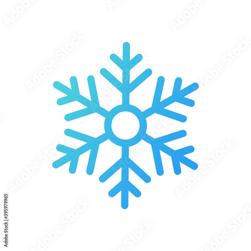Snowflake icon Logo Vector Illustration. Snowflake icon design vector template for Christmas and winter theme. Trendy Snowflake vector flat design for symbol, logo, icon, sign, app, pattern, web, UI