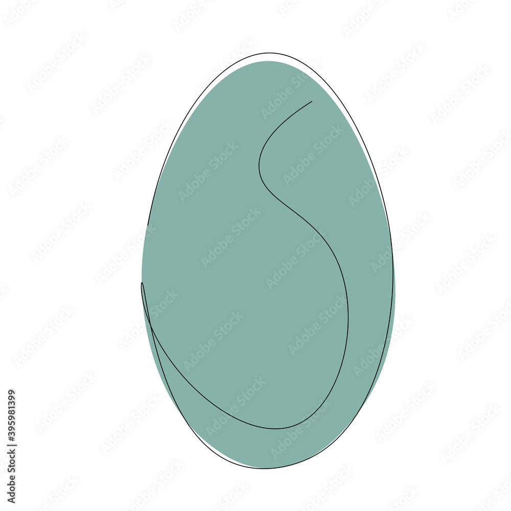 Easter egg on white background. Vector illustration Easter egg on white background. Vector illustration
