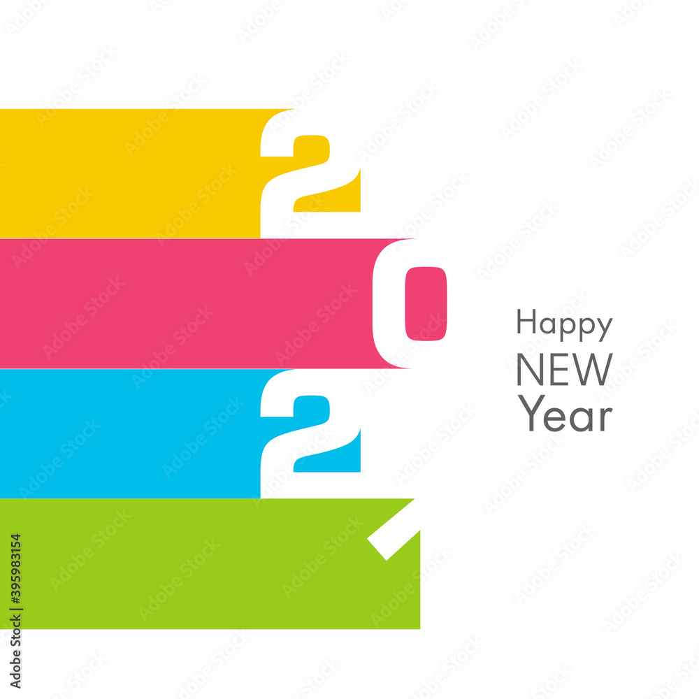 Happy new year 2021 Text Design vector. Happy new year 2021 Text Design vector.
