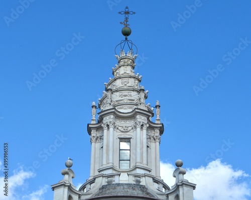 Detail of the lantern of the cupula of Sant´Ivo alla Sapienza of Rome, Italy
