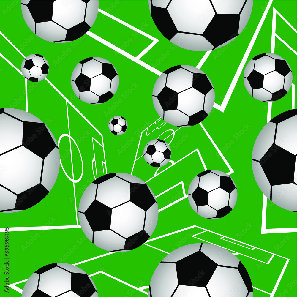 pattern with soccer balls. pattern with soccer balls.