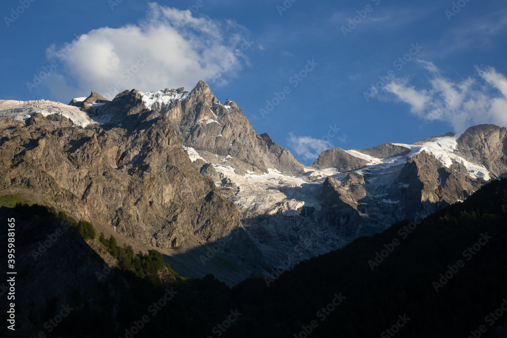 The Majestic Mountain Peak La Meije in La Grave in the Hautes Alpes region of France