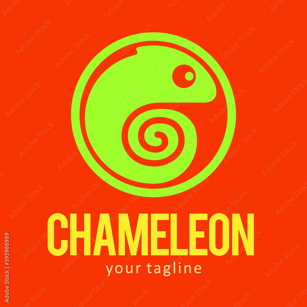 Chameleon logo icon symbol design template