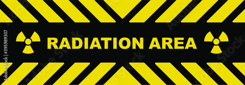 radiation area sign on white background