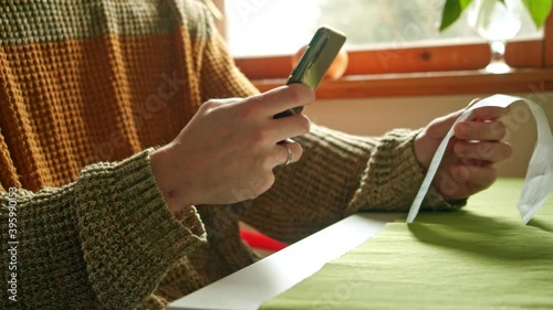 Scan A Qr Code In A Store And Pay For Goods. Man at home leads to management of purchases by check