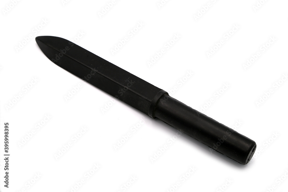 training rubber knife on white background training rubber knife on white background