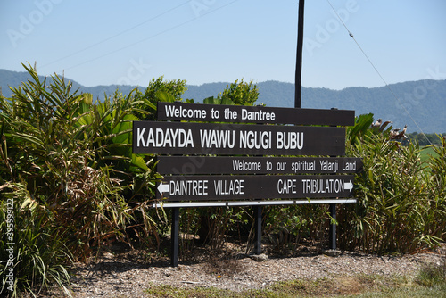 Australia- Directional Sign for the Daintree and Cape Tribulation photo