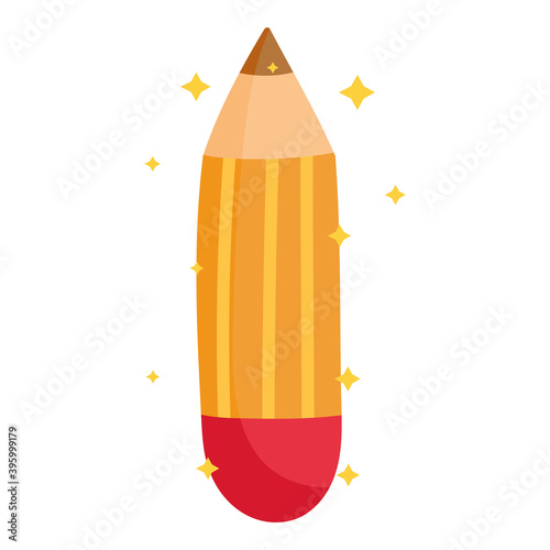 back to school, pencil supply cartoon icon