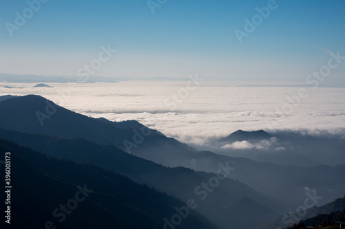 sea ​​of ​​clouds high mountains