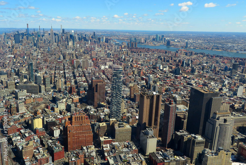 An aerial view of New York City Skyline © otmman