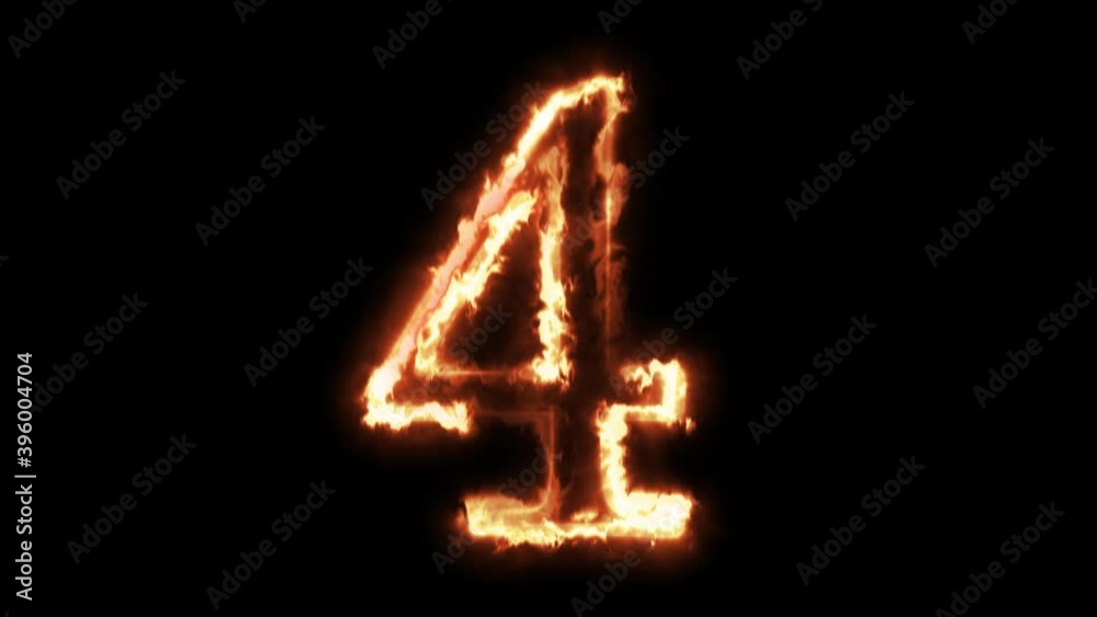 Fire number four on alpha channel background. Fire number four on alpha channel background.