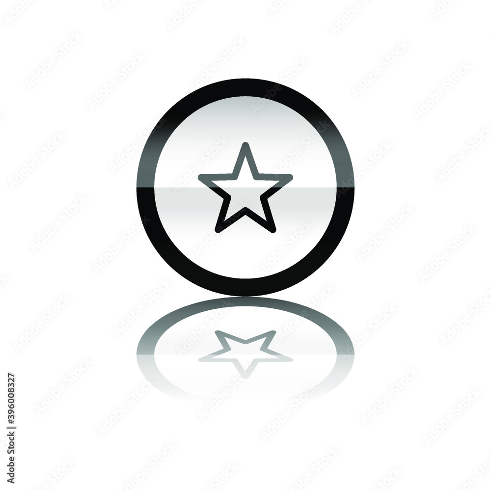 Vector image. One star line icon.