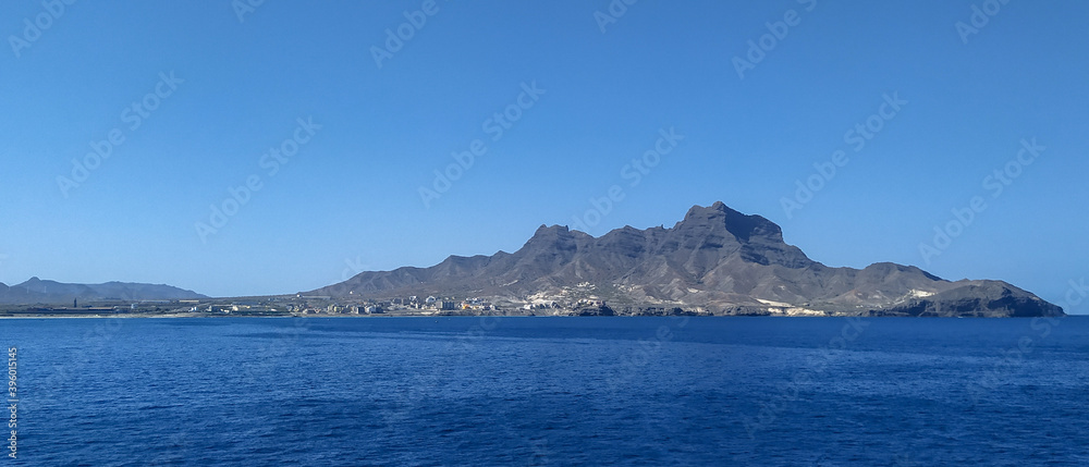 view on Sao Vicente coast and mountains from the sea