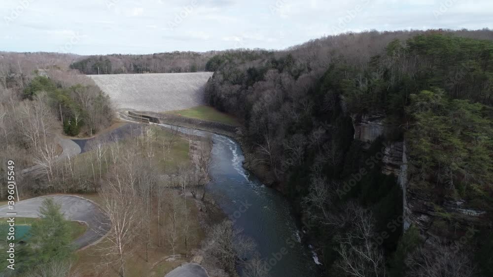 Dam in Nolin Lake State Park Drone Aerial View Kentucky Dam in Nolin Lake State Park Drone Aerial View Kentucky