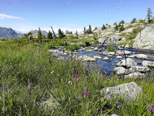 Mountains and lakes around North Italy photo