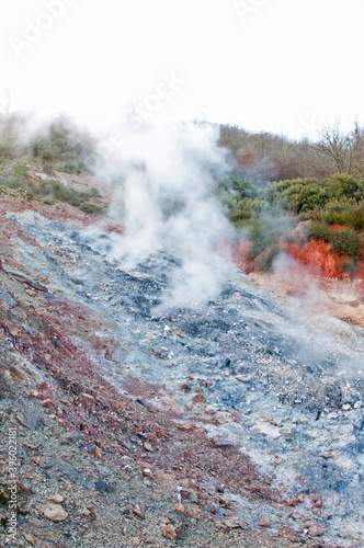 Fumaroles at Monterotondo marittimo, Italy.