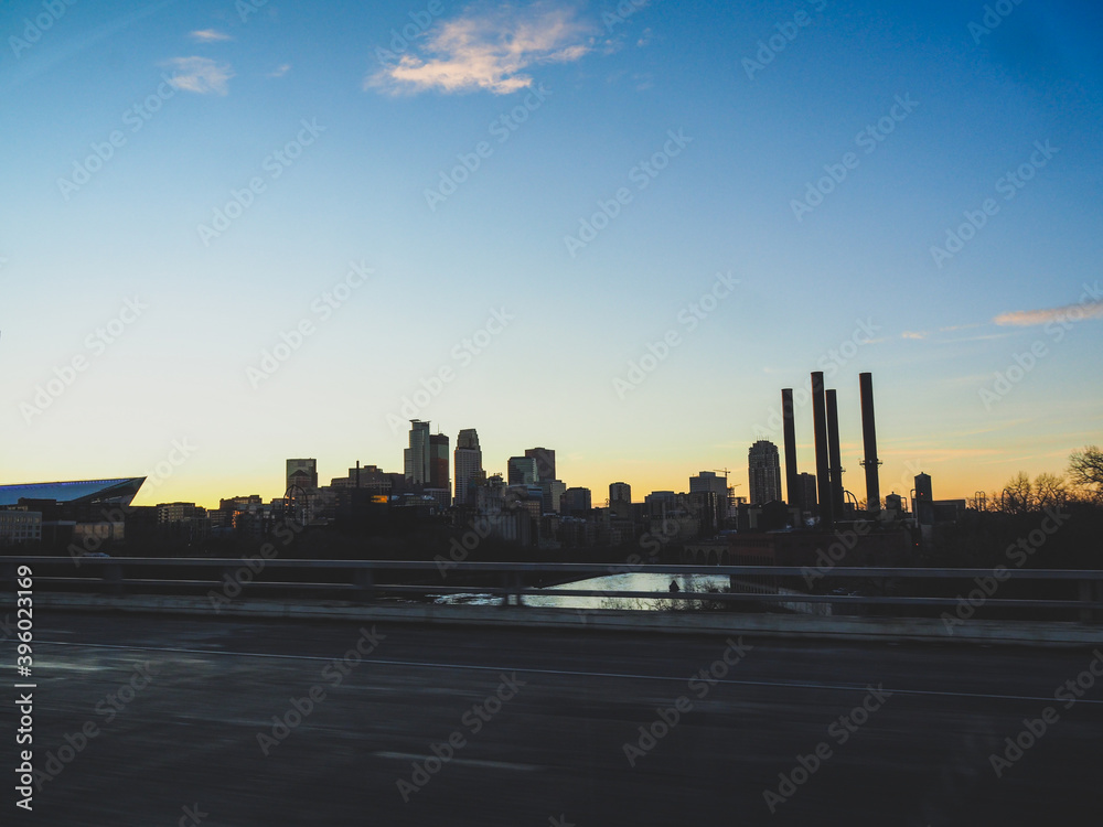 Twin Cities at Sunset