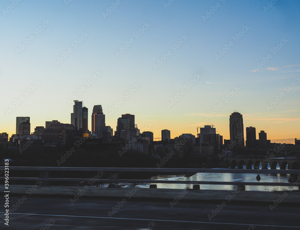 Minneapolis Skyline at Sunset