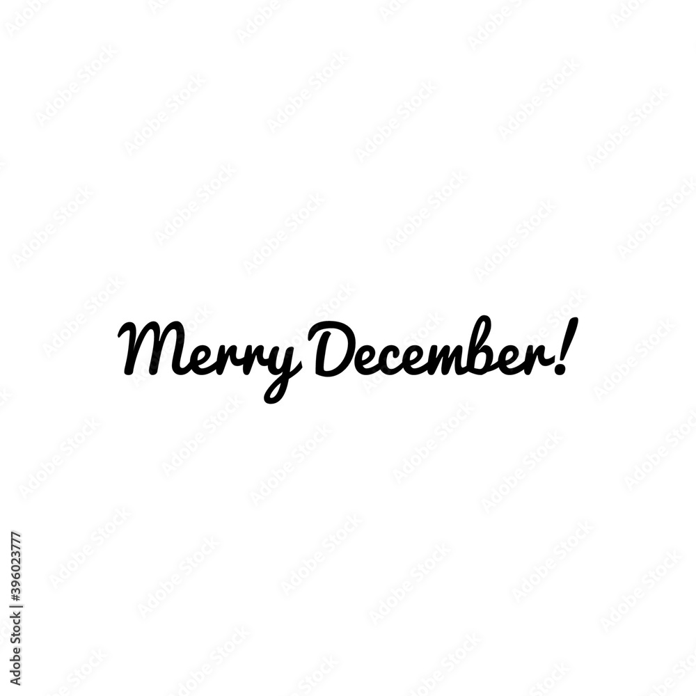 ''Merry december'' Lettering