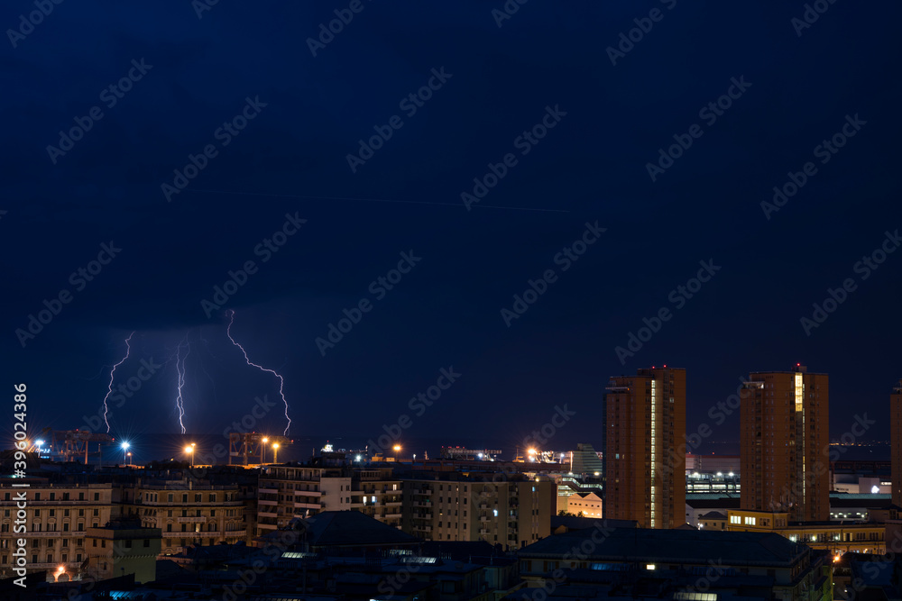 Thunderstorm in Genoa