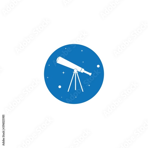 Telescope logo icon vector