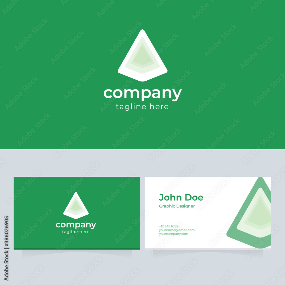 Fototapeta premium Logo and Business Card Vector Background. Simple Business Card with Logo design template