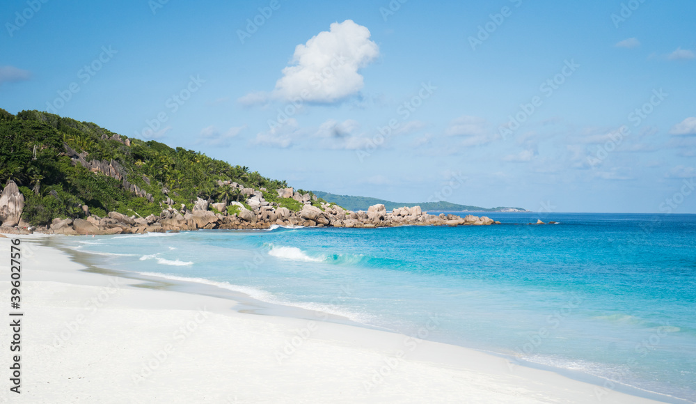 Most beautiful beach on La Digue Seychelles
