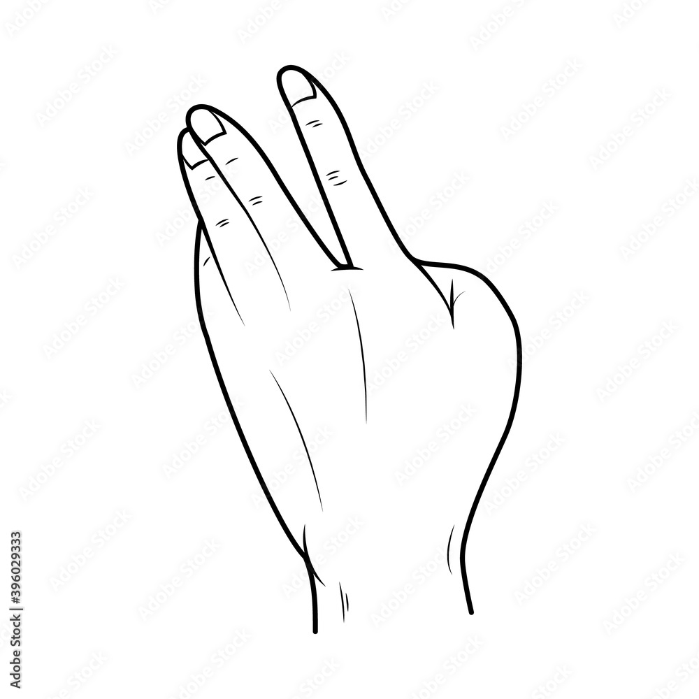 icon of human hand, sketch style icon of human hand, sketch style